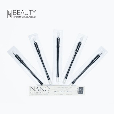 Disposable Tool  Blades NANO 0.15mm Disposable Microblading Pen with Pigment Sponge For Microblading Eyebrows